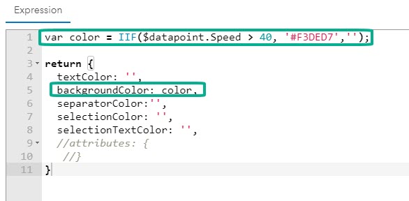 Sample Arcade expression Sample Arcade expression