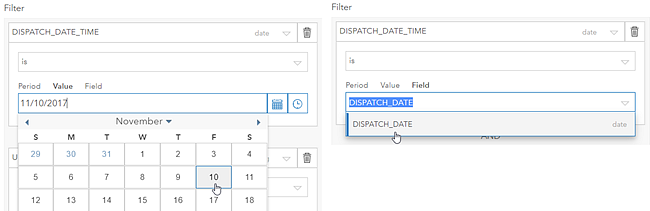 Options for entering values for fixed date filters Options for entering values for fixed date filters